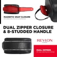 thumbnail image 6 of REVLON Croc Embossed Makeup Pouch, Makeup Organizer Bag & Travel Case for Women, Onyx, 6 of 7