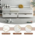 thumbnail image 6 of Costway Twin to King Daybed with  2 Drawers Wooden Sofa Bed for Bedroom Living Room White, 6 of 9