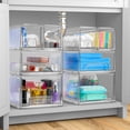 thumbnail image 2 of Organizador pequeño de plástico transparente Sorbus Storage Drawers, paquete de 4, 2 of 7