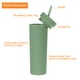 thumbnail image 3 of Vaso Flaco Unique Bargains 16Oz Verde Claro Reutilizable Doble Pared, 3 of 6