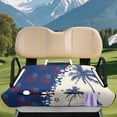 thumbnail image 3 of XYZCANDO American Palm Tree 2 Passenger Golf Cart Seat Cover - Terry Cloth Washable Non-Slip With 4 Pockets, Fits EZGO Club Car, 3 of 9