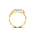 thumbnail image 3 of 10kt Yellow Gold Womens Round Diamond Infinity Twist Heart Ring 1/10 Cttw 101778, 3 of 4