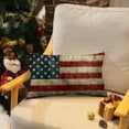 thumbnail image 2 of Heduofu American Flag Lumbar Throw Pillow Covers 12x20 Set of 2 Vintage Flag Decorative Pillow Covers Outdoors Pillowcase Cushion Case Farmhouse Home Decor for Sofa Couch Bed 12x20inch, 2 of 8