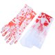 thumbnail image 3 of KAKOWELY 1 juego de guantes y calcetines de Halloween para cosplay, disfraz de sangre, medias y guantes manchados de sangre., 3 of 4