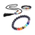 thumbnail image 2 of Kits de piedras de lava DENGXMXG espaciadores cuentas pulsera cuerda elástica para aceites esenciales difusos, 2 of 5