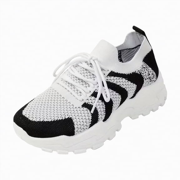 Rotm Tennis Shoes Womens Women's Lightweight Slip On Walking Running Shoes Black,8.5