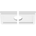 thumbnail image 2 of 12"W x 6"H x 2"ID x 4"C x 1"P Rectangle Architectural Grade PVC Contemporary Ceiling Medallion, Two Piece, 2 of 7