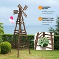 thumbnail image 5 of Wooden Windmill, Weather-Proof Wind Spinner, Outdoor Wind Mill for Garden Lawn Patio Decoration (Carbonized, Large), 5 of 7