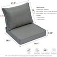 thumbnail image 4 of Ovios Back and Seat Cushion Set for Outdoor Furniture, 2-Piece Replacement Cushions for Deep Seating Patio Chair, Outside Pads for Porch, Deck and Garden Seats, 4 of 6