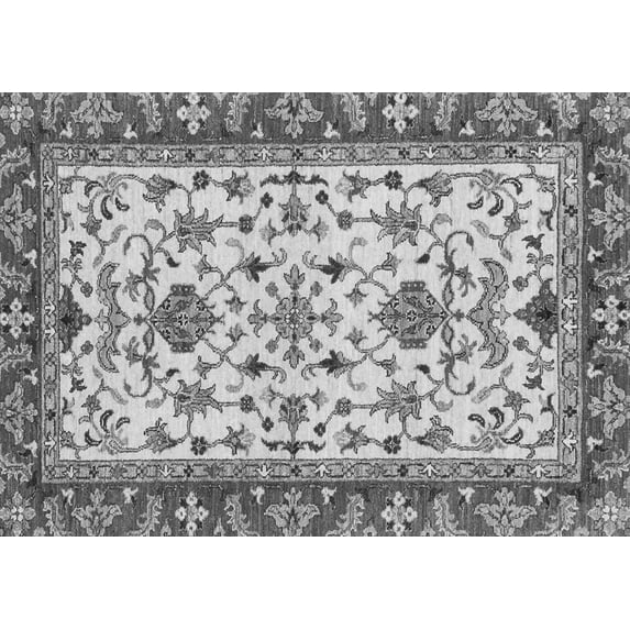 Ahgly Company Indoor Rectangle Abstract Gray Modern Area Rugs, 7' x 9'