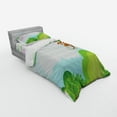 thumbnail image 2 of Ambesonne Cartoon Bedding Set 3 Pcs, Monkey Swinging, Twin, Green Brown Pink, 2 of 2