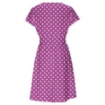thumbnail image 6 of ClodeEU Women's Boho V Neck Floral Print Ruffle Sleeve Mini Dress,Cute Smocked Waist Short Dress Hot Pink,Womens Plus M, 6 of 6