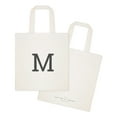 thumbnail image 2 of Personalized Modern Monogram Cotton Canvas Tote Bag, 2 of 7
