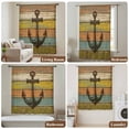 thumbnail image 5 of Nautical Anchor Semi Sheer Curtains Drapes for Living Room, Bedroom, French Doors Window 108 Inches Long, Farmhouse Vintage Old Wooden Grain Rod Pocket Chiffon Curtain Drapery Voile Draperies Panel, 5 of 8