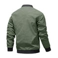 thumbnail image 2 of JTieacloth Men's Lightweight Jacket 2025 Autumn New Men's Jacket Men's Youth Baseball Collar Jacket Zipper Pocket Top Men's Green, 2 of 5