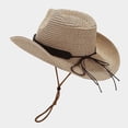 thumbnail image 5 of Chapeau de Soleil Décontracté Style Cowboy d'Été Style Panama, 5 of 5