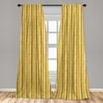 thumbnail image 5 of Ambesonne Retro Curtains, Star Abstract, Pair of 28"x95", Yellow, 5 of 5