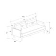 thumbnail image 3 of Novogratz Bailey Pillowback Sofa, Light Gray Velvet, 3 of 9
