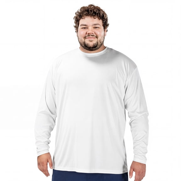 BRISIRA Mens Big and Tall Long Sleeve Shirts Cooling Rash Guard UPF 50 Sun Protection