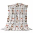 thumbnail image 6 of Easter Blanket Soft Cozy Warm Throw Blanket for Couch, Plush Fuzzy Flannel Fleece Blankets for Sofa, Spring Pink Bow Bunny Grey White Checkered Bed Blankets Lightweight Gifts for Women, 40"x60", 6 of 9