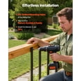 thumbnail image 6 of VEVOR 61 Pack Deck Balusters, 36 in Galvanized Steel Railing Spindles, Hollow Rectangle Metal Decking Stair Balusters with Pre-Drilled Hole, End Caps, Screws, for Deck, Porch & Stair Railing, Black, 6 of 8