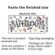 thumbnail image 4 of Bathroom Door Wall Sticker Removable DIY Wall Art Decor Decal Wall Murals For Home, 1st, 4 of 5