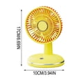 thumbnail image 3 of Iumwxz Portable Rechargeable Desk Fan with Round Base, Quiet 3 Speed USB Powered Mini Table Fan for Home Office Outdoor Travel, Battery Operated Small Personal Cooling Fan, 3 of 6