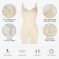 thumbnail image 6 of MANIFIQUE 3 Packs Low Back Mid Thigh Bodysuit Shapewear for Women Tummy Control Butt Lifter Backless Faja Body Shaper, 6 of 8