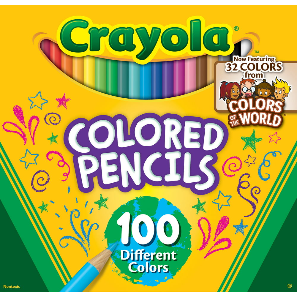 Crayola Colored Pencils Colors of the World, Beginner Child, 100 Pieces