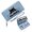 Blue, variant on GEEAD Zipper Card Bag with ID Window Slim Long Wallet with Zipper Closure glowing yellow eyes black cat cartoonish style Portable Change Foreskin Clip Daily Commute Essential