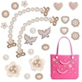 thumbnail image 1 of Juego de colgantes SANUIU con cadena de perlas y flores con diamantes de imitación, 1 of 8
