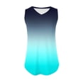 thumbnail image 6 of Long Tank Top for Women, Womens Vests Gradient Printed Tank Top Summer Oversized Vest Top Sleeveless V Neck T-Shirts Casual Loose Fit Blouses Longline Tunic Swing Cami Tops Size S-XXL, 6 of 7