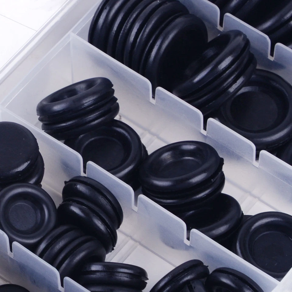 CIRCLE- 170Pc Rubber Grommet Assortment Kit Set Firewall Hole Electrical Wiring Gasket