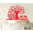 thumbnail image 1 of Mr and Mrs Wedding Cake Topper Cake Decorations Custom Cake Topper Couple Name Color Option Available 7 Inches Wide, 1 of 1