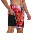 thumbnail image 3 of Goofa Autumn Maple Leaves Printed Men's Swim Trunks Board Shorts Quick Dry Mens Swimming Trunks with Compression Liner,Breathable Fit Hawaii Beach Shorts-, 3 of 9