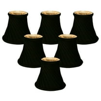 Royal Designs, Inc. Twisted Bell Clip on Chandelier Shade CS-716BLK/GL-6, Black, 3 x 5 x 4.5, Pack of 6