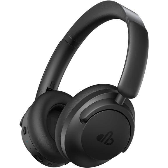 Hybrid Active Noise Cancelling Headphones, Over-Ear Bluetooth Headphone with Hi-Res Audio, 60H Playtime, Deep Bass, Transparency Mode, Foldable Comfort Ear Cups, Ideal gift for Travel Office - Black
