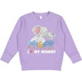 thumbnail image 2 of Inktastic I Love My Mommy Cute Elephants with Moon and Stars Toddler Sweatshirt, 2 of 4