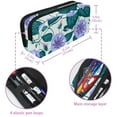 thumbnail image 5 of MUOOUM Pencil Case, Morning Glory Blossoms Pattern Large Capacity Pencil Pouch Stationery Pen Bag, 5 of 7
