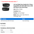 thumbnail image 2 of Left and Right Door Handle Set 2 Piece - Compatible with 2007 GMC Sierra 2500 HD Classic Crew Cab Pickup, 2 of 2