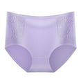 thumbnail image 2 of HongQid Womens High Waisted Seamless Underwear Stretch No Show Tummy Control Panties Hipster Full Coverage Briefs Purple L, 2 of 9