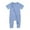 Blue, variant on TinyBloomm Summer Outfits for Toddler Girls Baby Rompers Footless Pajamas Zipper Short Sleeve Sleeper Jumpsuit, Size 6-12 Months