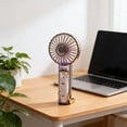 thumbnail image 2 of ICQOVD Desktop Fan Mini Usb Rechargeable Handheld Fan Small Portable Cooling Fan Hands-Free Portable for Outdoor Work, 2 of 6