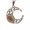 Unakite stone, variant on 10pcs Mix Stone Inlaid Retro Moon Gemstone Pendants Necklace Jewelry Making-White turquoise
