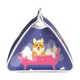 thumbnail image 4 of Picia Dog Washes in a Pink Bath Pattern Long Tissue Box Cover,PVC Leather Triangle Holder,Tissue Box Holder with Magnetic Bottom,Facial Paper Organizer Dispenser-7.9"X4.9"X4.5", 4 of 9
