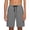 Gray, variant on Plus Size Running Shorts for Men Quick Dry Workout Athletic Shorts Comfy Knee Length SweatShorts with Zip Pockets