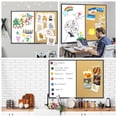 thumbnail image 7 of JILhome Magnetic White Board and Bulletin Board Combo,47" x 35" Dry Erase Board & Cork Board, Whiteboard Felt Combination Board for Wall, Home, Office, Black Aluminum Frame, 7 of 7