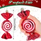 thumbnail image 5 of 6-24 piezas de piruletas navideñas con forma de bastón de caramelo, colgantes para árbol de Navidad, adornos de bolas para fiestas de Navidad, regalos de Año Nuevo, 5 of 5