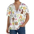 thumbnail image 3 of Disketp Men's Hawaiian Happy Easter1 Print Shirts Button Down Holiday Beach Shirts-3X-Large, 3 of 7