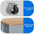 thumbnail image 6 of Uforic Kitchen Island Cart, Kitchen Storage Cart with Drawers & Storage Shelves, Blue Gray, 6 of 11